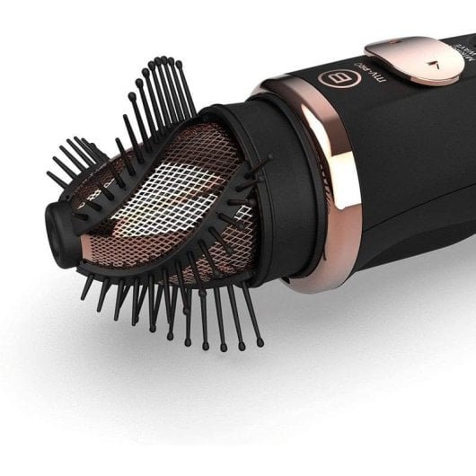 Warmluftbürste Bellissima My Pro Miracle Wave GH19 1100W Keramik 2 Temperaturen Automatische Rotation Schwarz Rosa