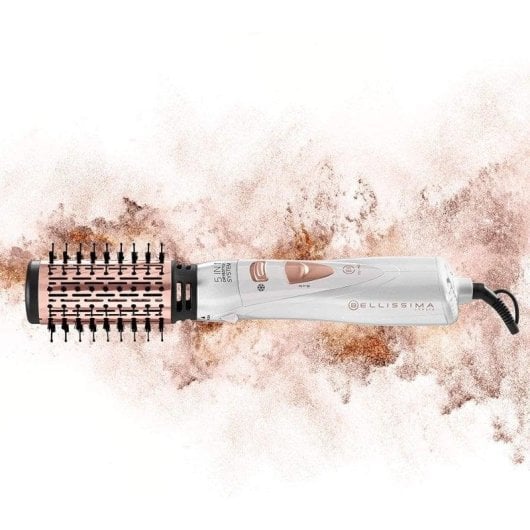 Brosse Soufflante Multifonction Bellissima My Pro GH18 1100 1000W Céramique 2 Températures 5 Accessoires Air Froid Blanc