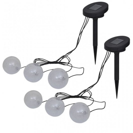 VidaXL Pack 6 Lámparas LED Flotantes de Bola para Piscina