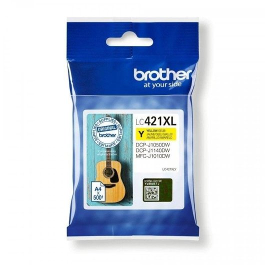 Cartucho de Tinta Brother LC421XLY Amarillo Alto Rendimiento XL