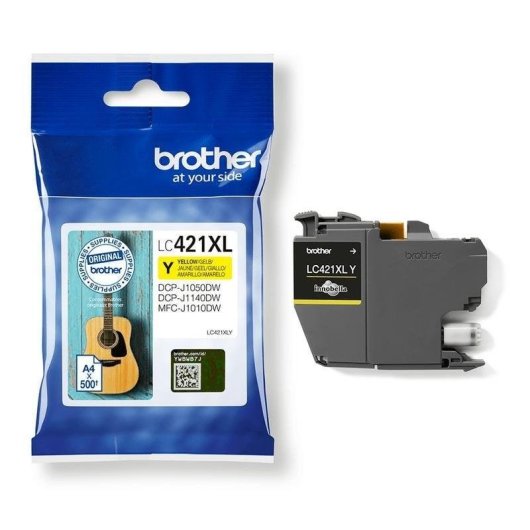 Cartucho de Tinta Brother LC421XLY Amarillo Alto Rendimiento XL