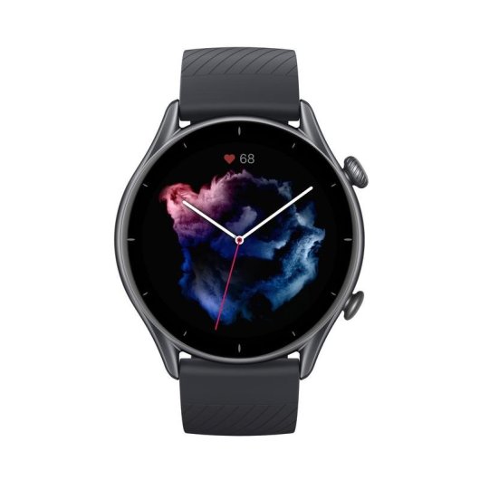 Amazfit GTR 3 Pro Bluetooth GPS 46mm AMOLED Preto Resistência à Água 5ATM SpO2
