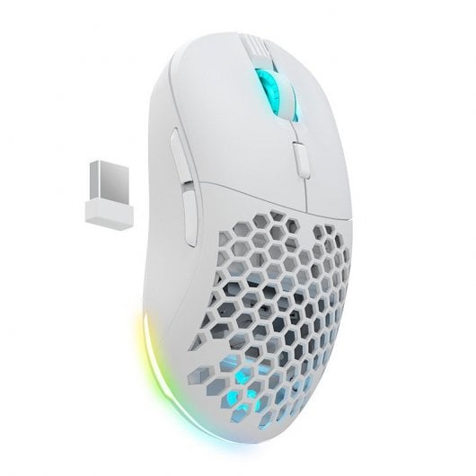 Mouse wireless Newskill Arakne Elite Ivory RGB 16000 DPI bianco