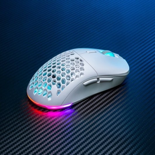 Newskill Arakne Elite Ivory Ratón Inalámbrico RGB 16000 DPI Blanco