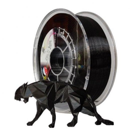 3D World Bobina de Filamento PLA Premium 1.75mm 1Kg Negro Pantera