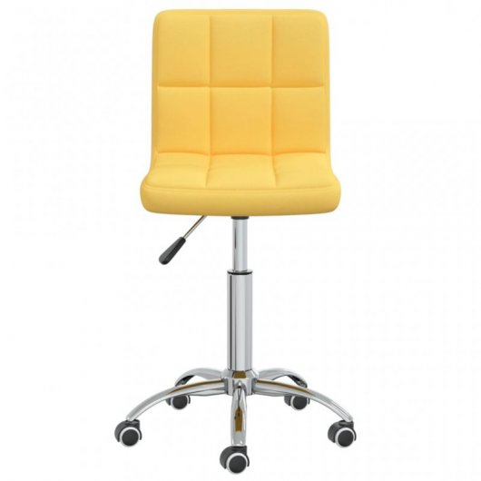 VidaXL Silla de Oficina Giratoria de Tela Amarilla Mostaza