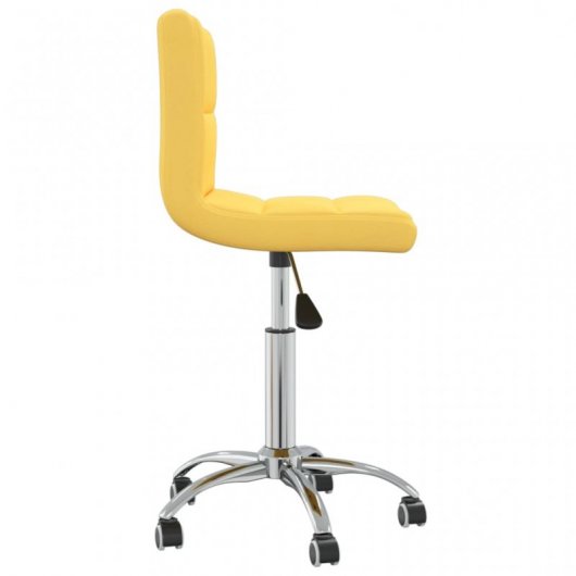VidaXL Silla de Oficina Giratoria de Tela Amarilla Mostaza