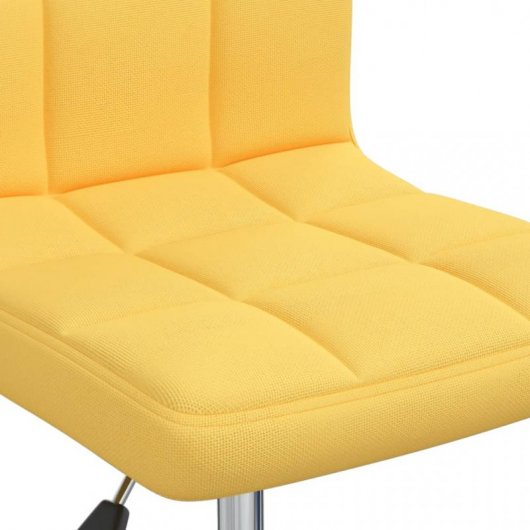 VidaXL Silla de Oficina Giratoria de Tela Amarilla Mostaza