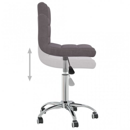 VidaXL Silla de Oficina Giratoria Tela Gris Taupe