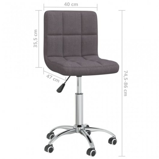 VidaXL Silla de Oficina Giratoria Tela Gris Taupe