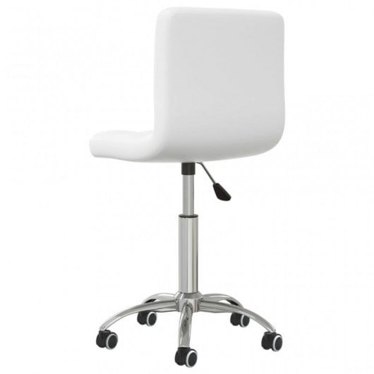 VidaXL Chaise de bureau pivotante en cuir synthétique blanc
