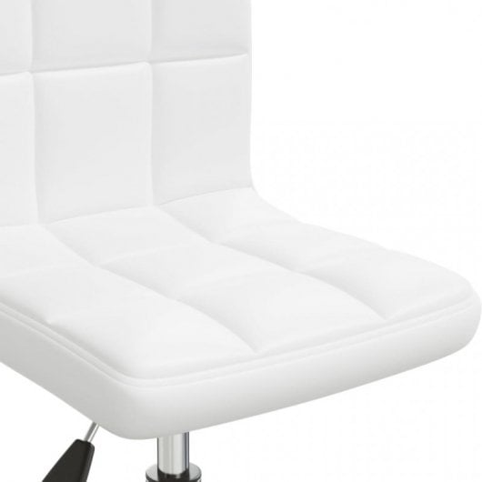 VidaXL Chaise de bureau pivotante en cuir synthétique blanc