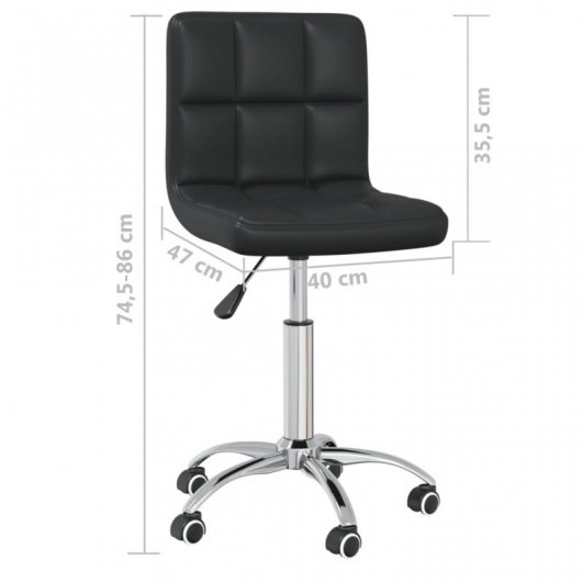 VidaXL Sedia da ufficio girevole in pelle sintetica nera