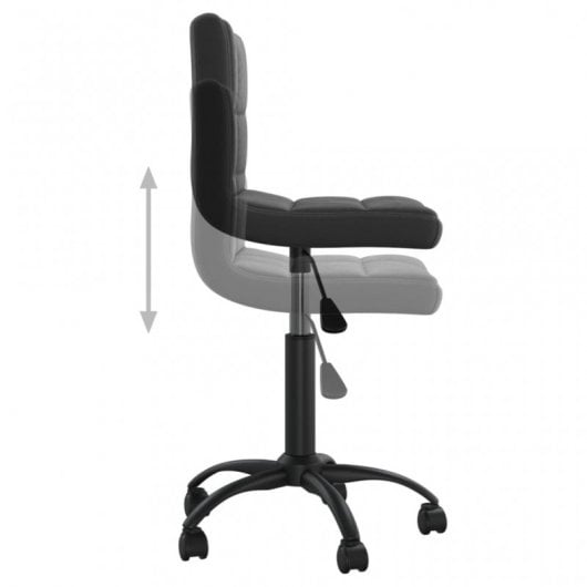 VidaXL Silla de Oficina Giratoria de Terciopelo Negro