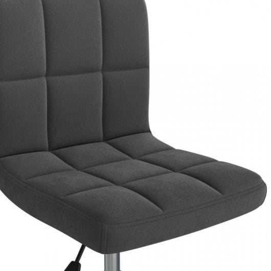 VidaXL Silla de Oficina Giratoria de Terciopelo Negro