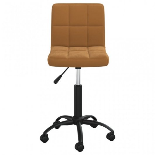 VidaXL Silla de Oficina Giratoria de Terciopelo Marrón