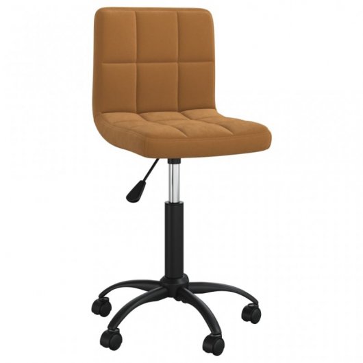VidaXL Silla de Oficina Giratoria de Terciopelo Marrón