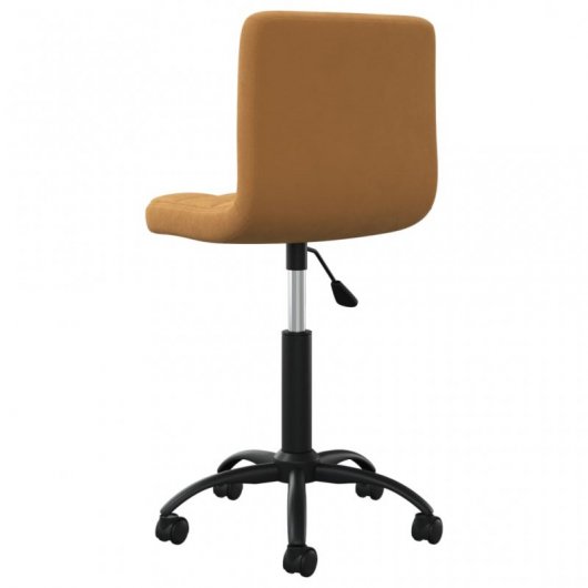 VidaXL Silla de Oficina Giratoria de Terciopelo Marrón