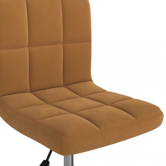 VidaXL Silla de Oficina Giratoria de Terciopelo Marrón