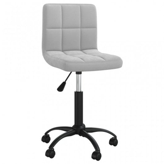 VidaXL Silla de Oficina Giratoria de Terciopelo Gris Claro