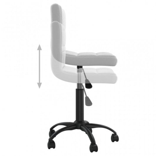 VidaXL Silla de Oficina Giratoria de Terciopelo Gris Claro