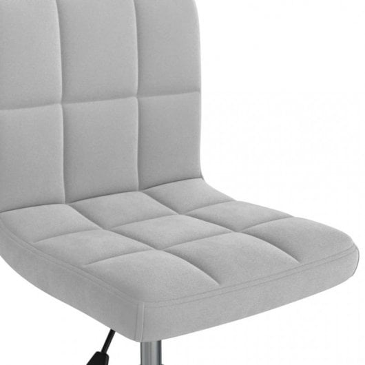 VidaXL Silla de Oficina Giratoria de Terciopelo Gris Claro