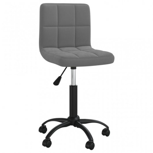 VidaXL Silla de Oficina Giratoria de Terciopelo Gris Oscuro