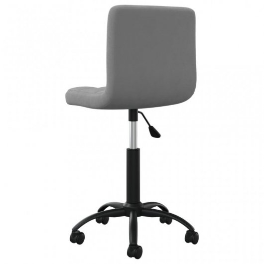 VidaXL Silla de Oficina Giratoria de Terciopelo Gris Oscuro