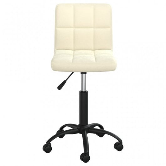 VidaXL Silla de Oficina Giratoria de Terciopelo Crema