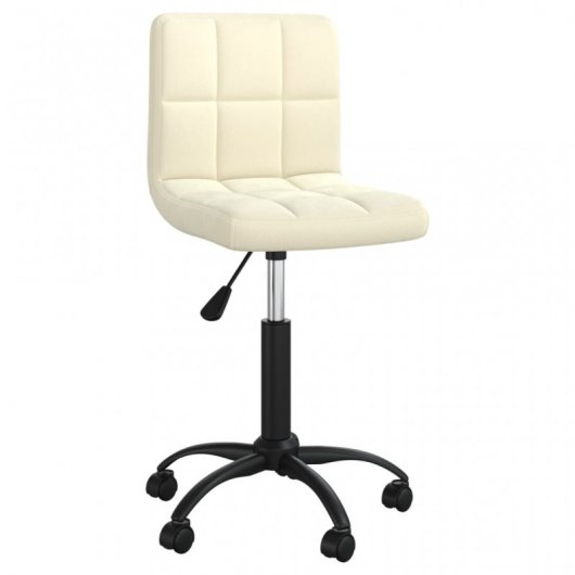 VidaXL Silla de Oficina Giratoria de Terciopelo Crema