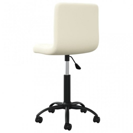 VidaXL Silla de Oficina Giratoria de Terciopelo Crema