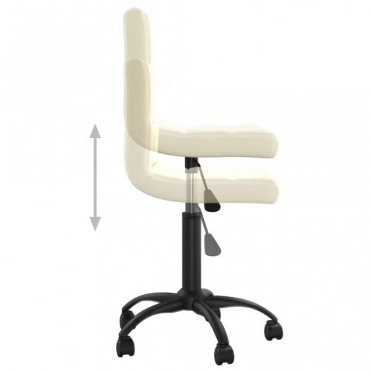 VidaXL Silla de Oficina Giratoria de Terciopelo Crema