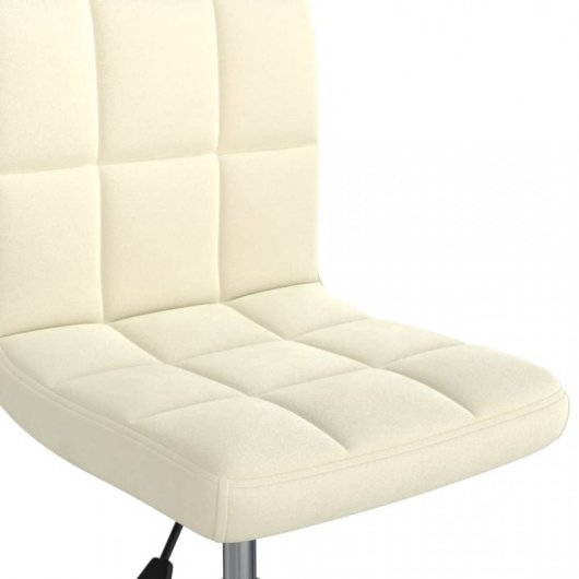 VidaXL Silla de Oficina Giratoria de Terciopelo Crema