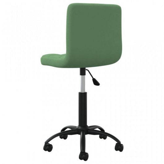 VidaXL Silla de Oficina Giratoria de Terciopelo Verde Oscuro