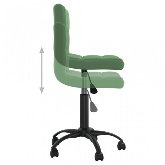 VidaXL Silla de Oficina Giratoria de Terciopelo Verde Oscuro