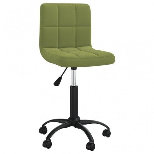 VidaXL Silla de Oficina Giratoria de Terciopelo Verde Claro