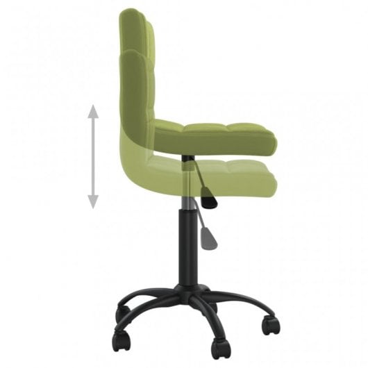 VidaXL Silla de Oficina Giratoria de Terciopelo Verde Claro