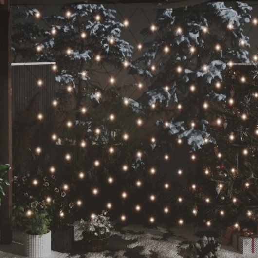 VidaXL Réseau lumineux de Noël 204 LED Blanc chaud 3x2m