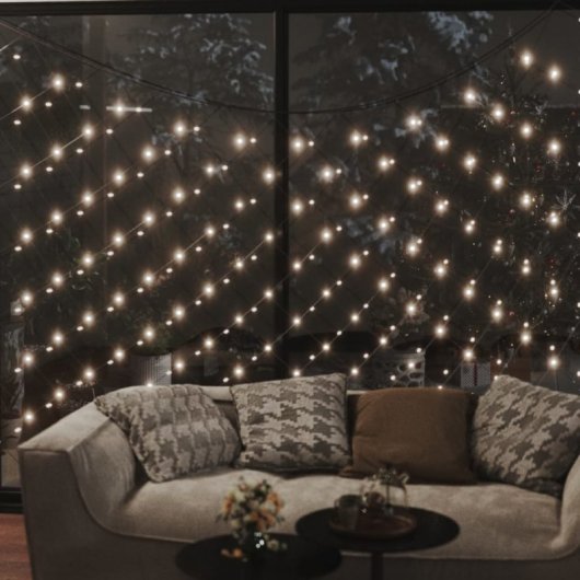 VidaXL Réseau lumineux de Noël 204 LED Blanc chaud 3x2m