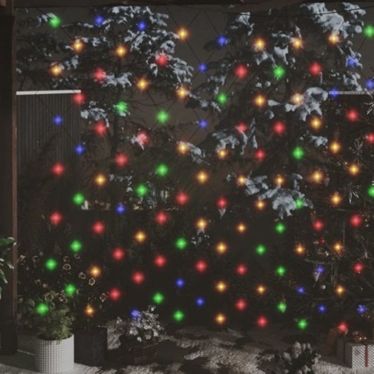 Guirlande lumineuse de Noël vidaXL, 204 LED, couleurs variées, intérieur/extérieur, 3 x 2 m