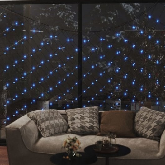 VidaXL Réseau Lumineux de Noël 544 LED Bleu Intérieur/Extérieur 4x4m