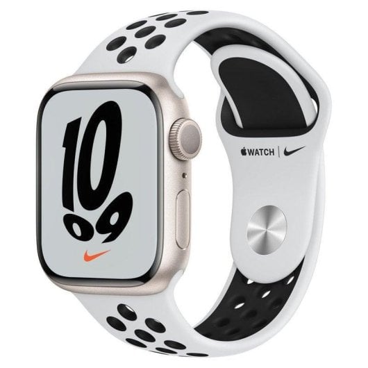 Apple Watch Series 7 Nike GPS NFC 41mm OLED Alluminio Bianco Platino Nero Resistenza Acqua IP6X SpO2