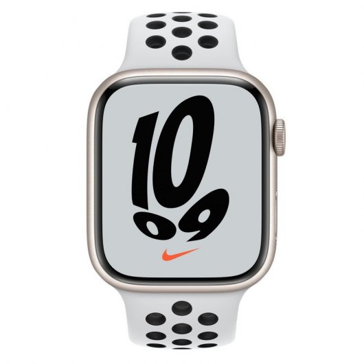 Apple Watch Nike Series 7 OLED Digitale Touch screen Beige Wi-Fi GPS (satellitare)