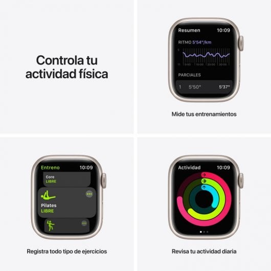 Apple Watch Nike Series 7 OLED Digitale Touch screen Beige Wi-Fi GPS (satellitare)