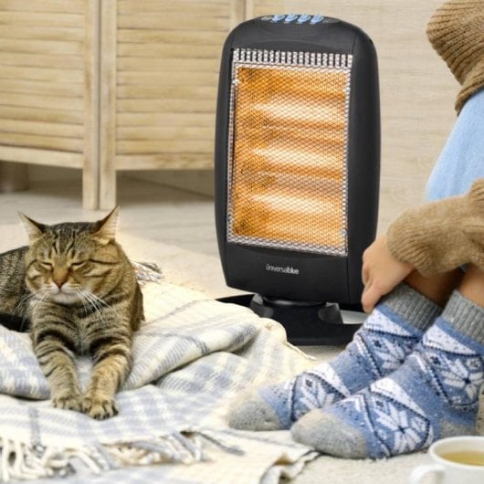 Poêle Électrique Halogène Universal Blue PARAÍSO 4012 1 200W Oscillant Sécurité