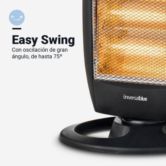 Poêle Électrique Halogène Universal Blue PARAÍSO 4012 1 200W Oscillant Sécurité
