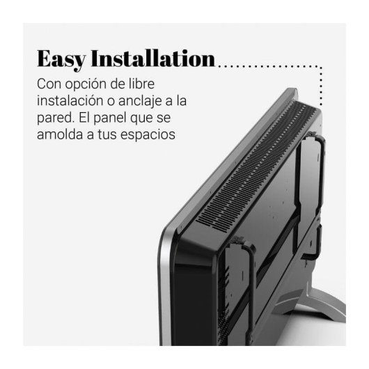 Universal Blue Cala Conta 3015B Convector Placa de Cristal 1500W Negro