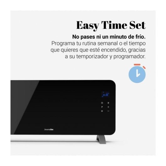 Universal Blue Cala Conta 3020B Convector Placa de Cristal  2000W Negro