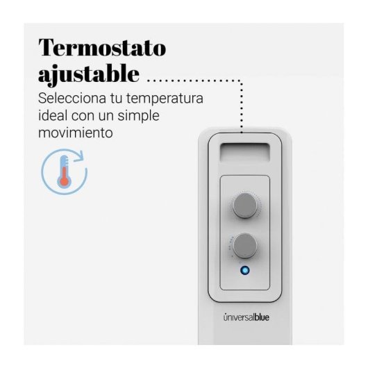 Universal Blue Varadero 3020W Radiador de Aceite 2000W Blanco