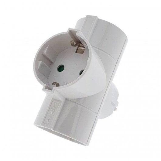 Eurobric Adaptador Schuko Triple 16A Blanco